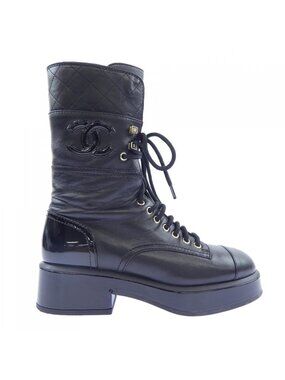 Chanel Lace UP Boots